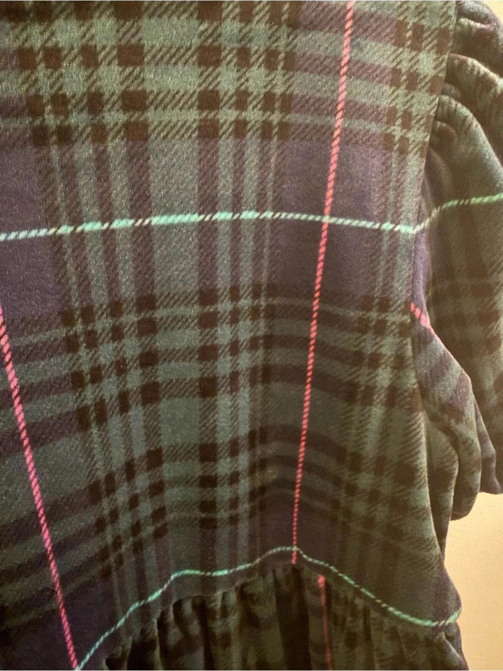 Vineyard Vines Teal and Navy Plaid Short Sleeve Dress